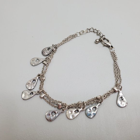 Chain Bracelet Silver Tone Charms Love Joy Peace T - Picture 7 of 8